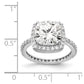 Cheryl M Rhodium-plated -cut and Brilliant-cut CZ Square Halo Ring - WBC