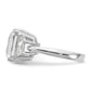 Cheryl M Rhodium-plated Asscher-cut and Brilliant-cut CZ 3 Stone Ring - WBC