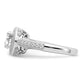 Brilliant Embers Rhodium-plated 81 Stone Halo Micro PavÇ CZ Ring - WBC