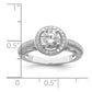 Brilliant Embers Rhodium-plated 81 Stone Halo Micro PavÇ CZ Ring - WBC