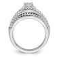 Brilliant Embers Rhodium-plated 67 Stone Micro PavÇ CZ 2 Piece Wedding Ring Set - WBC
