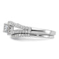 Brilliant Embers Rhodium-plated 67 Stone Micro PavÇ CZ 2 Piece Wedding Ring Set - WBC