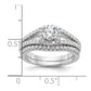 Brilliant Embers Rhodium-plated 67 Stone Micro PavÇ CZ 2 Piece Wedding Ring Set - WBC