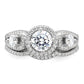 Brilliant Embers Rhodium-plated 93 Stone Micro PavÇ CZ 2-piece Wedding Set - WBC