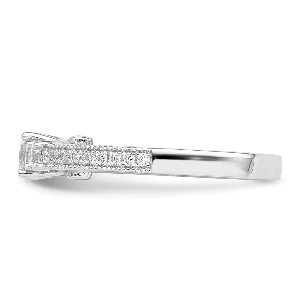 Brilliant Embers Rhodium-plated 21 Stone Micro PavÇ CZ Ring - WBC