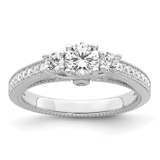 Brilliant Embers Rhodium-plated 21 Stone Micro PavÇ CZ Ring - WBC