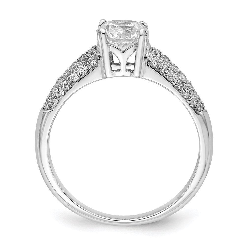 Brilliant Embers Rhodium-plated 53 Stone Micro PavÇ CZ Ring - WBC