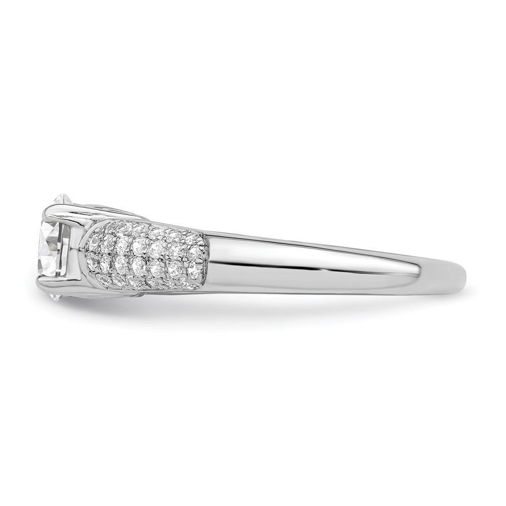 Brilliant Embers Rhodium-plated 53 Stone Micro PavÇ CZ Ring - WBC