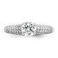 Brilliant Embers Rhodium-plated 53 Stone Micro PavÇ CZ Ring - WBC