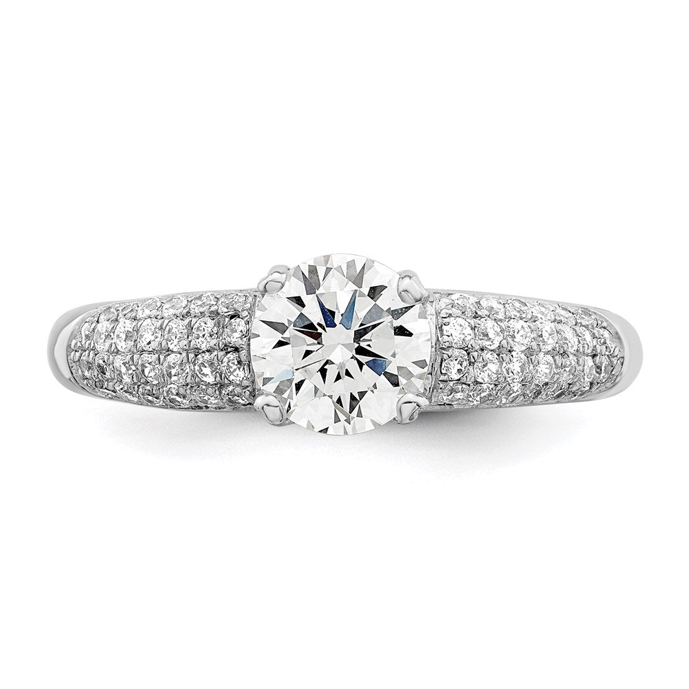 Brilliant Embers Rhodium-plated 53 Stone Micro PavÇ CZ Ring - WBC