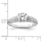 Brilliant Embers Rhodium-plated 53 Stone Micro PavÇ CZ Ring - WBC
