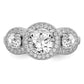Brilliant Embers Rhodium-plated 50 Stone Micro PavÇ CZ Ring - WBC