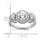 Brilliant Embers Rhodium-plated 50 Stone Micro PavÇ CZ Ring - WBC
