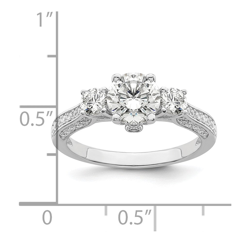 Brilliant Embers Rhodium-plated 45 Stone Micro PavÇ CZ Ring - WBC