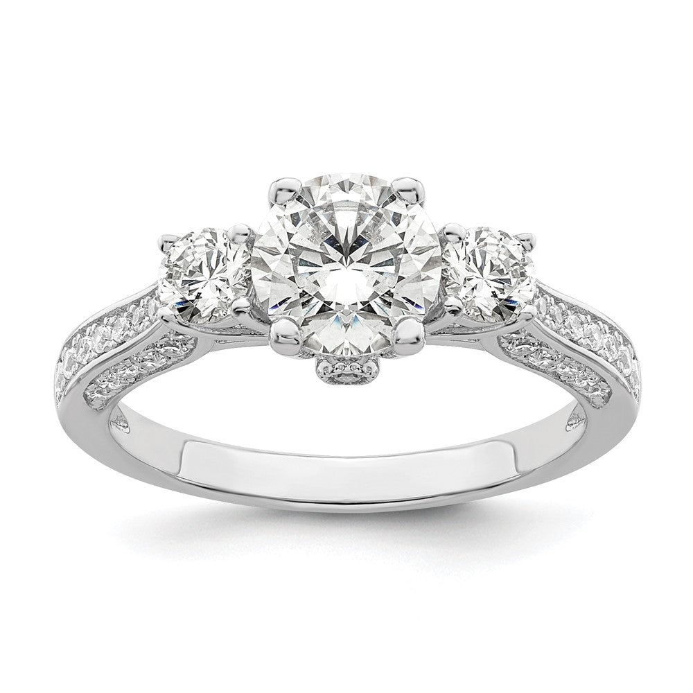 Brilliant Embers Rhodium-plated 45 Stone Micro PavÇ CZ Ring - WBC