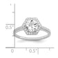 Brilliant Embers Rhodium-plated 39 Stone Hexagon Halo Micro PavÇ CZ Ring - WBC