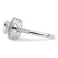 Brilliant Embers Rhodium-plated 41 Stone Halo Micro PavÇ CZ Ring - WBC