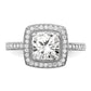 Brilliant Embers Rhodium-plated 41 Stone Halo Micro PavÇ CZ Ring - WBC