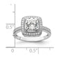 Brilliant Embers Rhodium-plated 41 Stone Halo Micro PavÇ CZ Ring - WBC