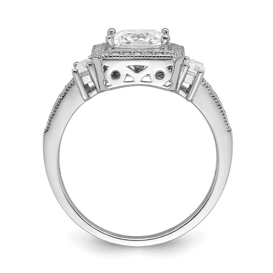 Brilliant Embers Rhodium-plated 51 Stone Micro PavÇ CZ Ring - WBC