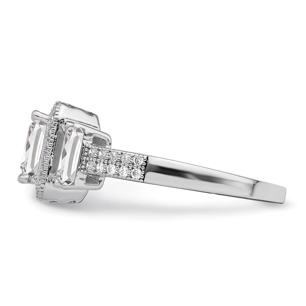 Brilliant Embers Rhodium-plated 51 Stone Micro PavÇ CZ Ring - WBC