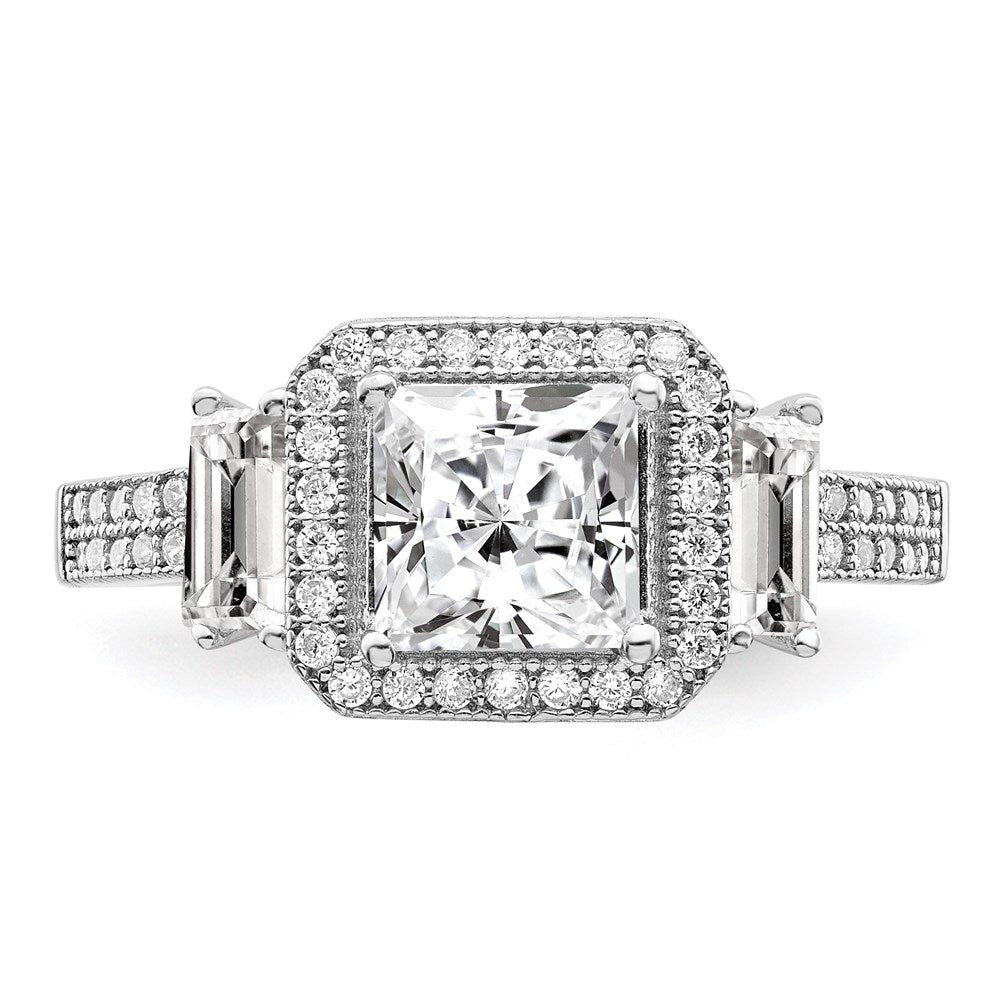 Brilliant Embers Rhodium-plated 51 Stone Micro PavÇ CZ Ring - WBC