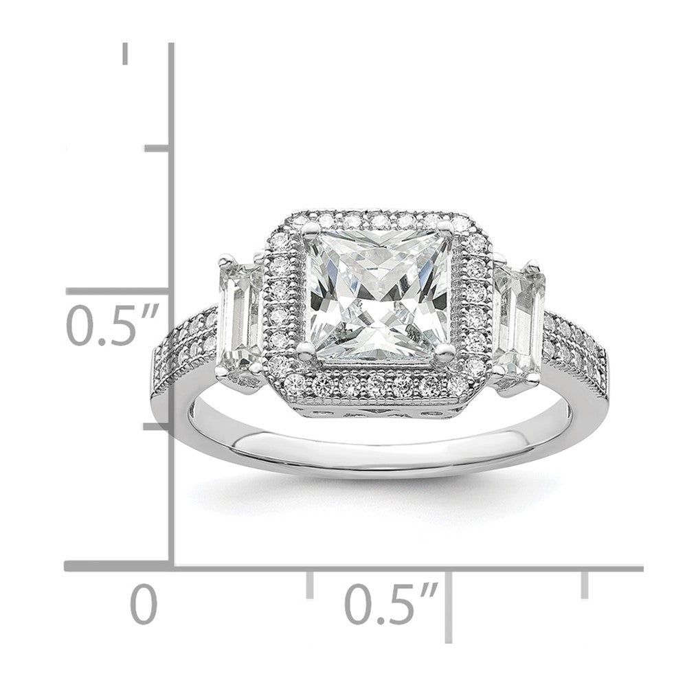 Brilliant Embers Rhodium-plated 51 Stone Micro PavÇ CZ Ring - WBC
