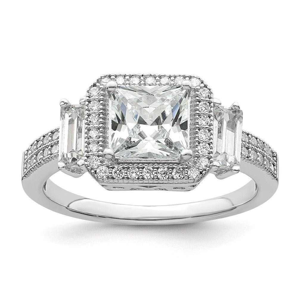 Brilliant Embers Rhodium-plated 51 Stone Micro PavÇ CZ Ring - WBC