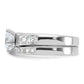 Rhodium-plated CZ 2 Piece Wedding Ring Set - WBC