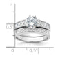 Rhodium-plated CZ 2 Piece Wedding Ring Set - WBC