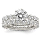 Rhodium-plated CZ 2 Piece Wedding Set Ring - WBC