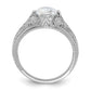 Rhodium-plated CZ Antique Style Ring - WBC