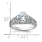 Rhodium-plated CZ Antique Style Ring - WBC