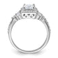 Rhodium-plated Square CZ Ring - WBC