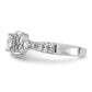 Rhodium-plated Square CZ Ring - WBC