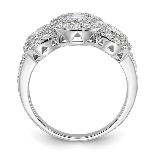 CZ 3-stone Ring - WBC