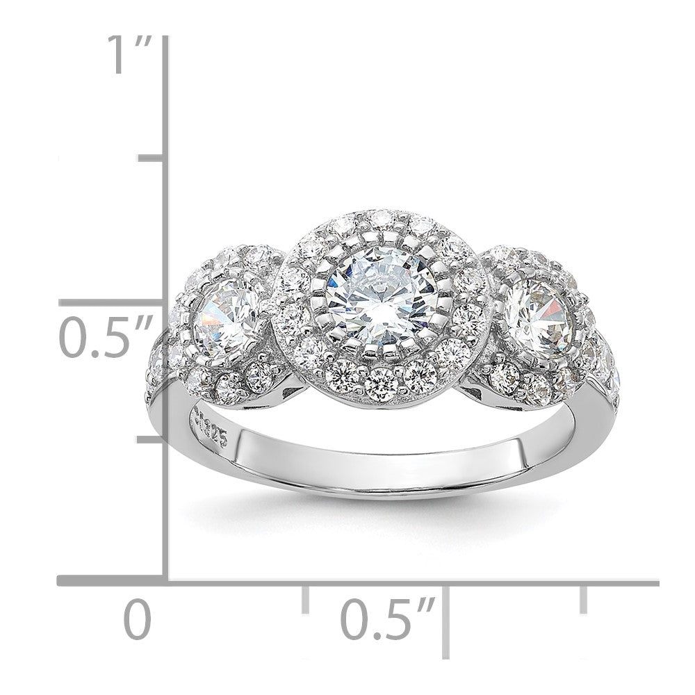 CZ 3-stone Ring - WBC