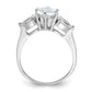 Rhodium-plated Marquise Center CZ Ring - WBC