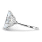 Rhodium-plated Marquise Center CZ Ring - WBC