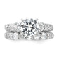 Rhodium-plated 2-piece CZ Wedding Ring - WBC