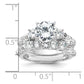 Rhodium-plated 2-piece CZ Wedding Ring - WBC