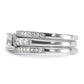Rhodium-plated CZ 3 Piece Wedding Set Ring - WBC