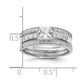 Rhodium-plated CZ 3 Piece Wedding Set Ring - WBC