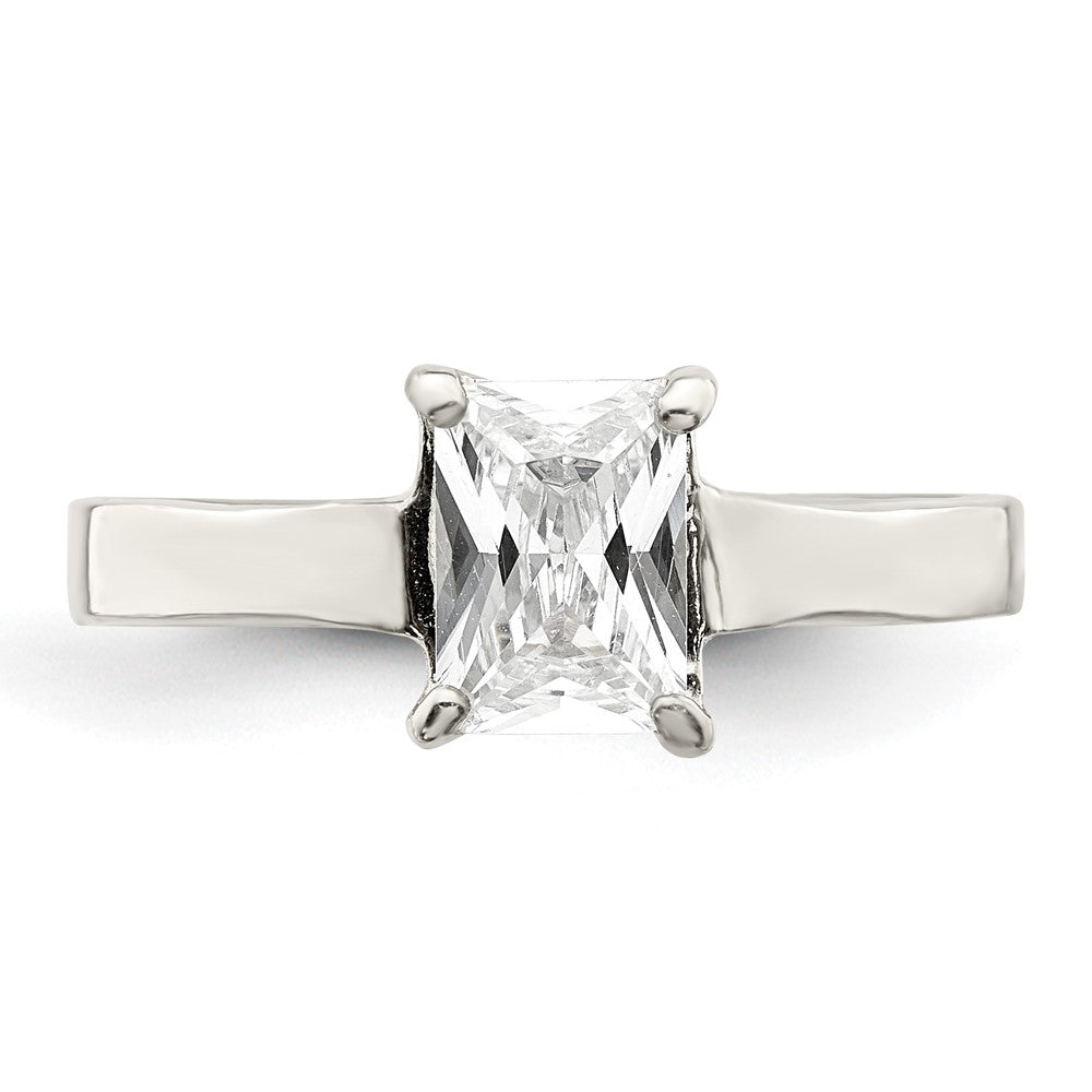 Solitaire Emerald CZ Ring - WBC