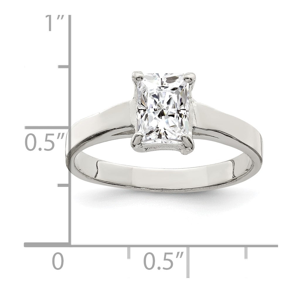 Solitaire Emerald CZ Ring - WBC