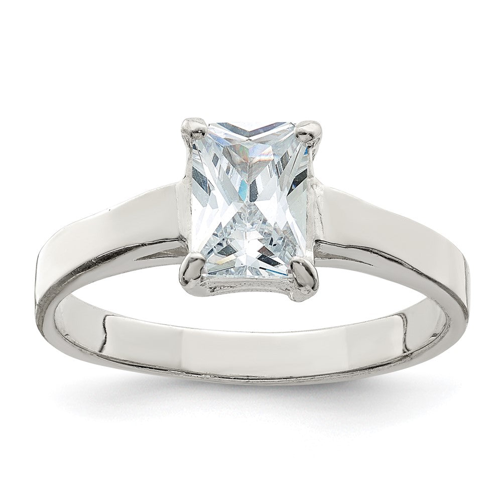 Solitaire Emerald CZ Ring - WBC