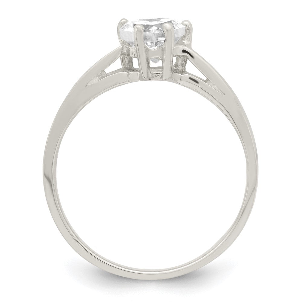 Solitaire Heart CZ Ring - WBC