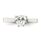 Solitaire Heart CZ Ring - WBC