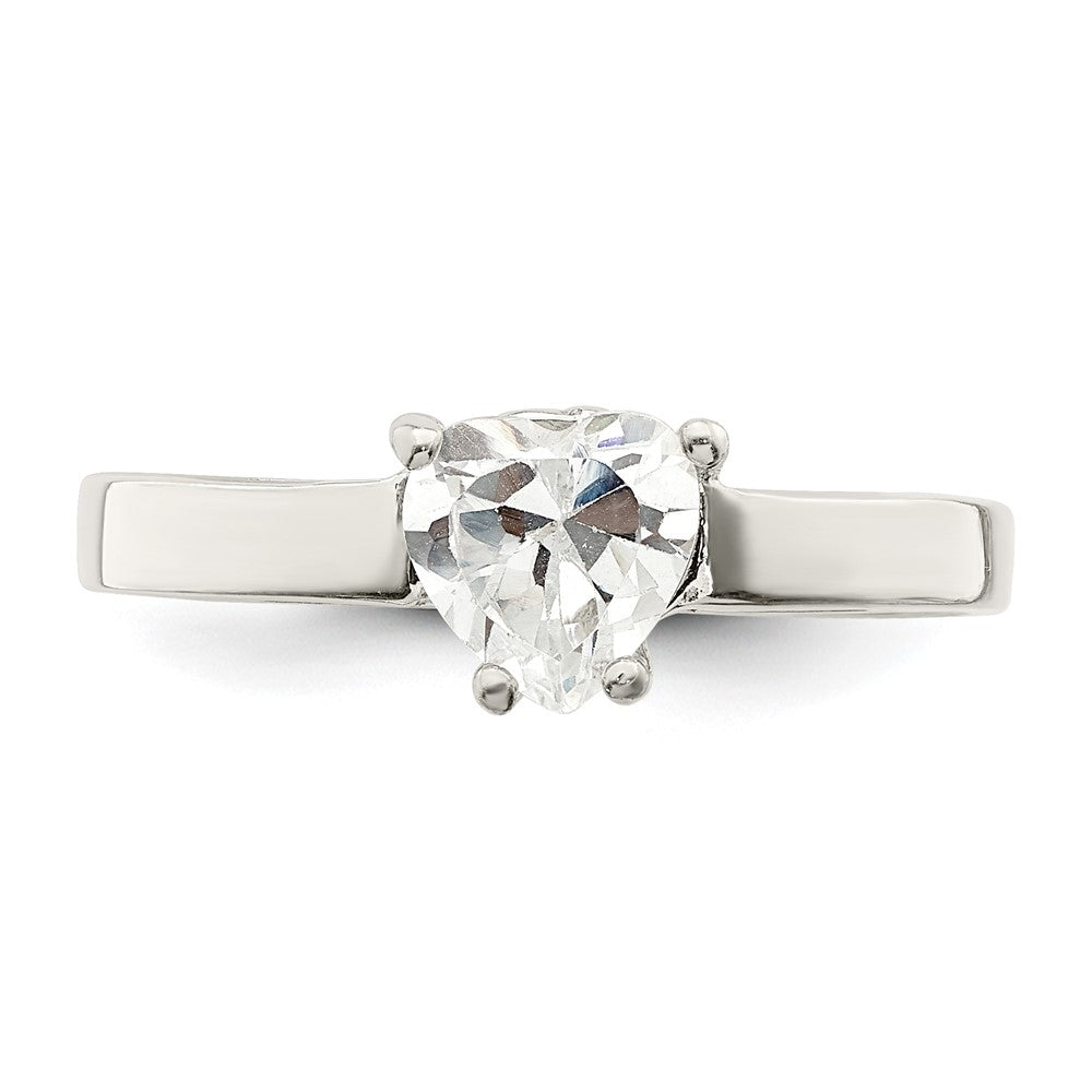 Solitaire Heart CZ Ring - WBC