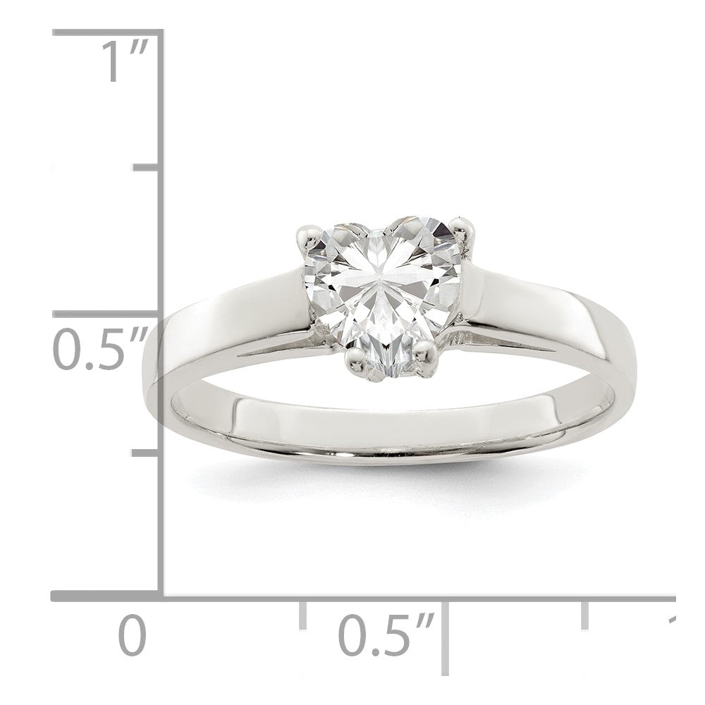 Solitaire Heart CZ Ring - WBC